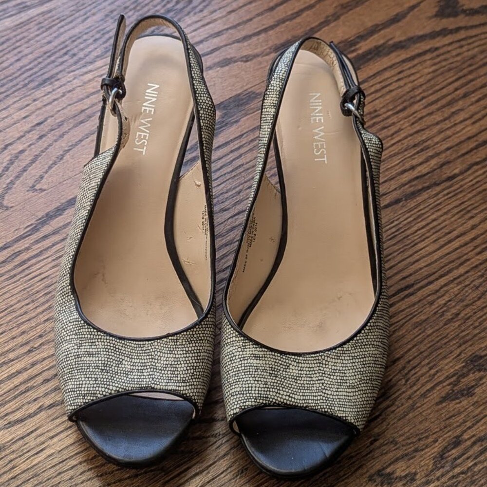 Nine West sling platform shoes size 7.5